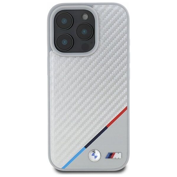 BMW BMW BMHMP16L23PUDTS iPhone 16 Pro 6.3" szary/grey hardcase M Carbon Tricolor Line MagSafe