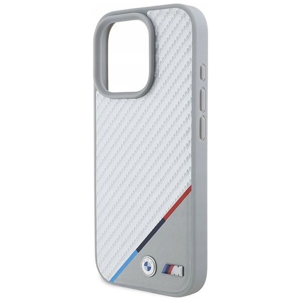 BMW BMW BMHMP16L23PUDTS iPhone 16 Pro 6.3" szary/grey hardcase M Carbon Tricolor Line MagSafe