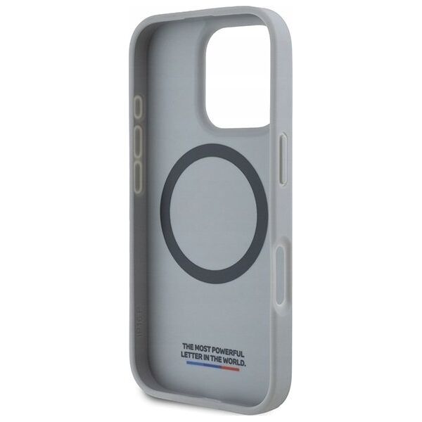 BMW BMW BMHMP16L23PUDTS iPhone 16 Pro 6.3" szary/grey hardcase M Carbon Tricolor Line MagSafe