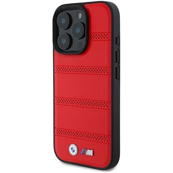 BMW BMW BMHMP16L23PUSPR iPhone 16 Pro 6.3" czerwony/red hardcase M Perforated And Stitched Line MagSafe