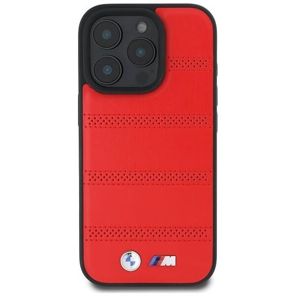 BMW BMW BMHMP16L23PUSPR iPhone 16 Pro 6.3" czerwony/red hardcase M Perforated And Stitched Line MagSafe