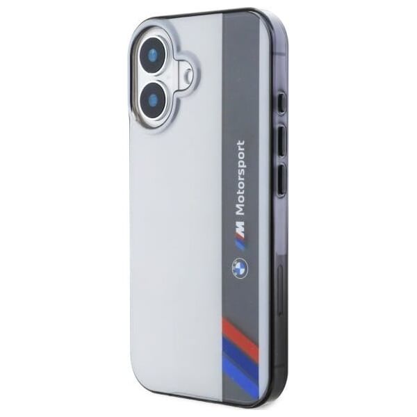 BMW BMW BMHCP16M23HTFEG iPhone 16 Plus 6.7" szary/grey hardcase Motosport IML Vertical Stripe