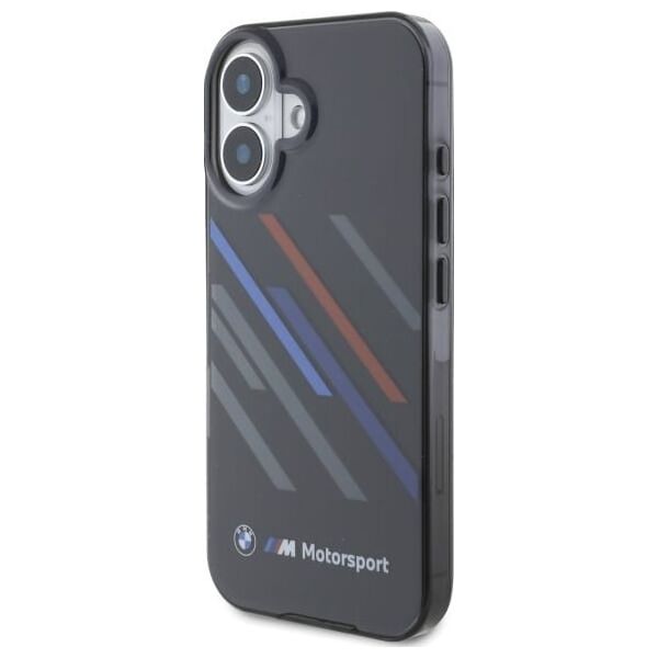 BMW BMW BMHCP16M23HTRAK iPhone 16 Plus 6.7" czarny/black hardcase Motosport IML Random Stripes