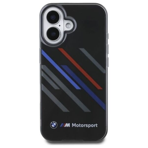 BMW BMW BMHCP16M23HTRAK iPhone 16 Plus 6.7" czarny/black hardcase Motosport IML Random Stripes