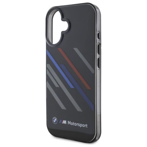 BMW BMW BMHCP16M23HTRAK iPhone 16 Plus 6.7" czarny/black hardcase Motosport IML Random Stripes