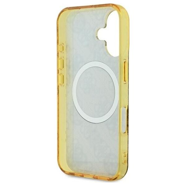 Guess Guess GUHMP16SH4PYEEW iPhone 16 6.1" brązowy/brown hardcase IML Peony On 4G Background MagSafe