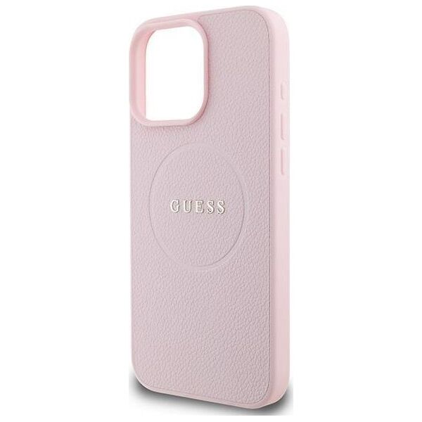 Guess Guess GUHMP16LPGHSMMP iPhone 16 Pro 6.3" różowy/pink hardcase Grained Ring MagSafe