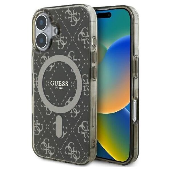 Guess Guess GUHMP16MH4DTEW iPhone 16 Plus 6.7" brązowy/brown hardcase IML 4G Background MagSafe