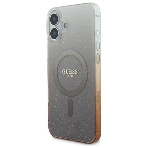 Guess Guess GUHMP16MHGRCELW iPhone 16 Plus 6.7" brązowy/brown hardcase IML Glitter Gradient MagSafe