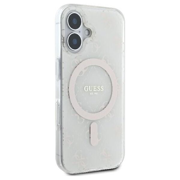 Guess Guess GUHMP16MH4DTEH iPhone 16 Plus 6.7" biały/white hardcase IML 4G Background MagSafe
