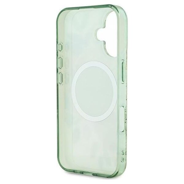 Guess Guess GUHMP16MHFWBDCEN iPhone 16 Plus 6.7" zielony/green hardcase IML Flower & Tonal Circle MagSafe