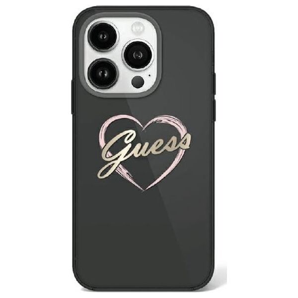 Guess Guess GUHCP16XHCHGSPK iPhone 16 Pro Max 6.9" czarny/black hardcase IML Heart