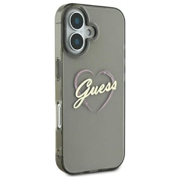 Guess Guess GUHCP16SHCHGSPK iPhone 16 6.1" czarny/black hardcase IML Heart