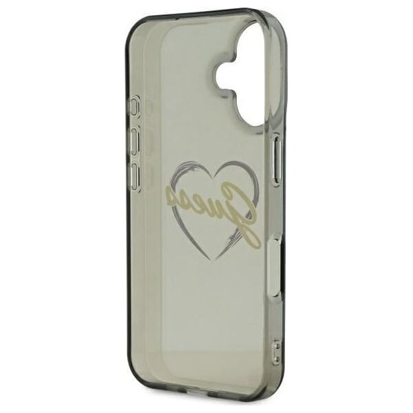 Guess Guess GUHCP16SHCHGSPK iPhone 16 6.1" czarny/black hardcase IML Heart