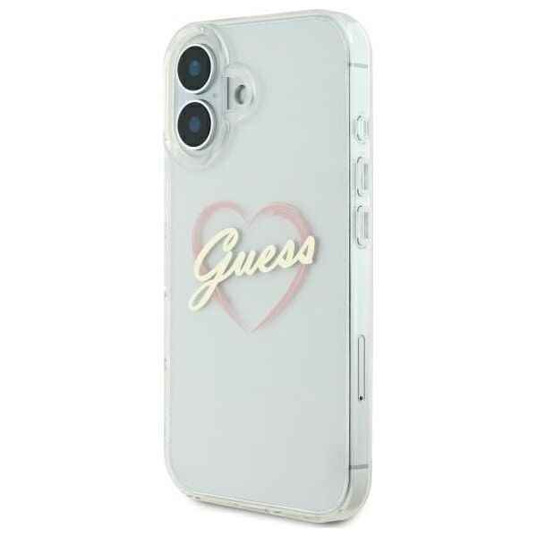 Guess Guess GUHCP16MHCHGSPT iPhone 16 plus 6.7" przeźroczysty/transparent hardcase IML Heart