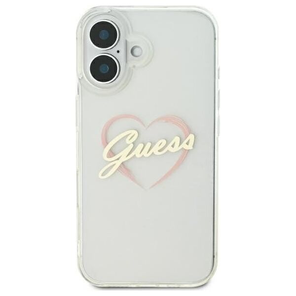 Guess Guess GUHCP16MHCHGSPT iPhone 16 plus 6.7" przeźroczysty/transparent hardcase IML Heart