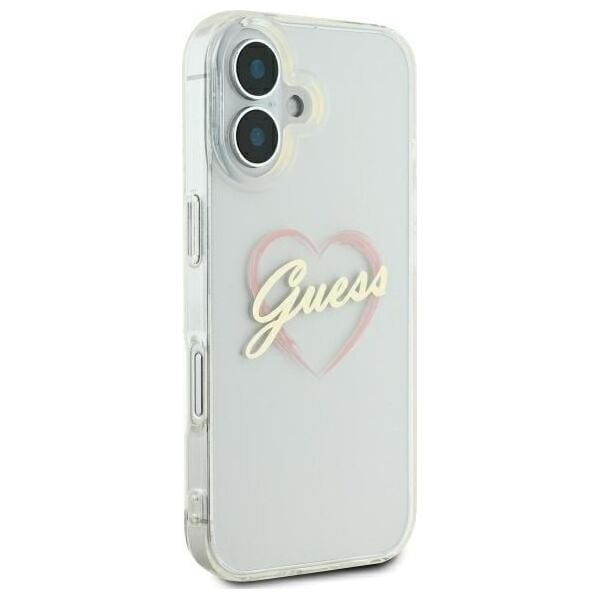 Guess Guess GUHCP16MHCHGSPT iPhone 16 plus 6.7" przeźroczysty/transparent hardcase IML Heart