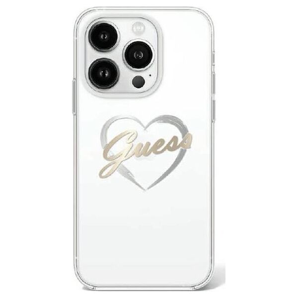Guess Guess GUHCP16XHCHGSPT iPhone 16 Pro Max 6.9" przeźroczysty/transparent hardcase IML Heart