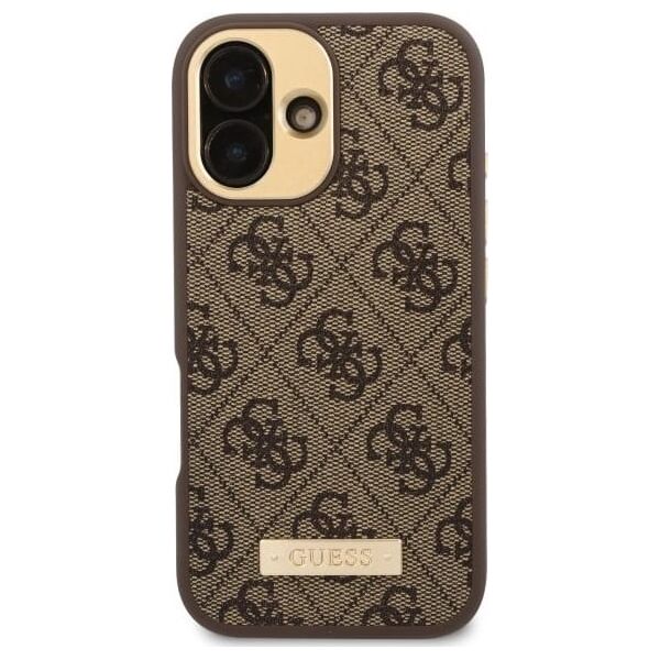 Guess GuessGUHMP16MU4GPRW iPhone 16 Plus 6.7" brązowy/brown hardcase 4G Logo Plate MagSafe