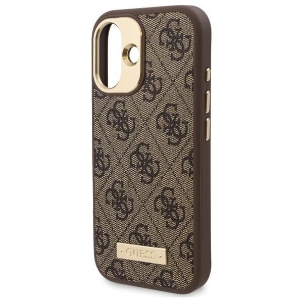 Guess GuessGUHMP16MU4GPRW iPhone 16 Plus 6.7" brązowy/brown hardcase 4G Logo Plate MagSafe