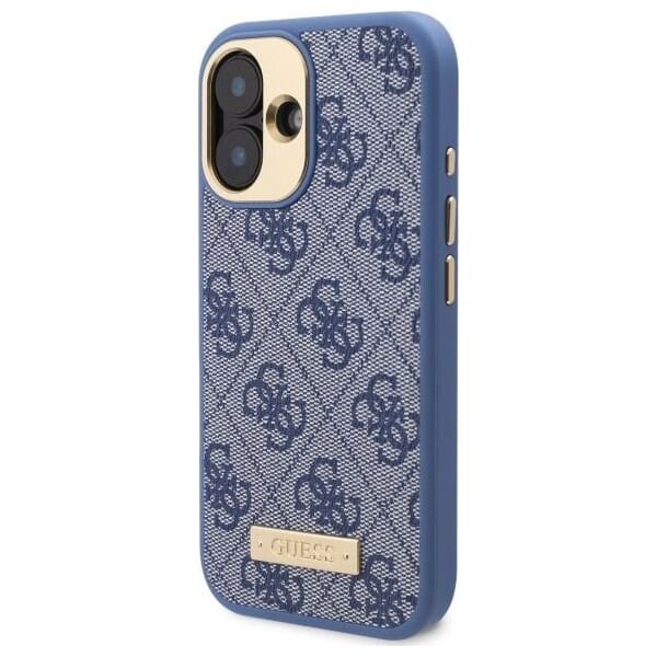 Guess Guess GUHMP16MU4GPRB iPhone 16 Plus 6.7" niebieski/blue hardcase 4G Logo Plate MagSafe
