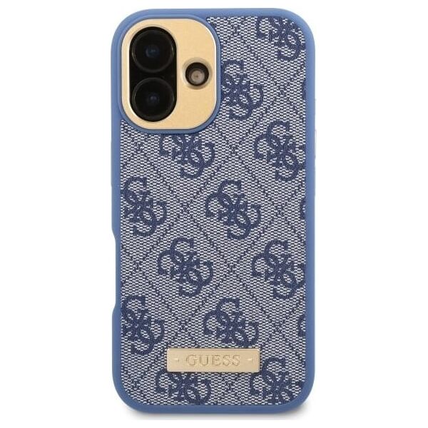Guess Guess GUHMP16MU4GPRB iPhone 16 Plus 6.7" niebieski/blue hardcase 4G Logo Plate MagSafe