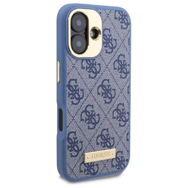 Guess Guess GUHMP16MU4GPRB iPhone 16 Plus 6.7" niebieski/blue hardcase 4G Logo Plate MagSafe