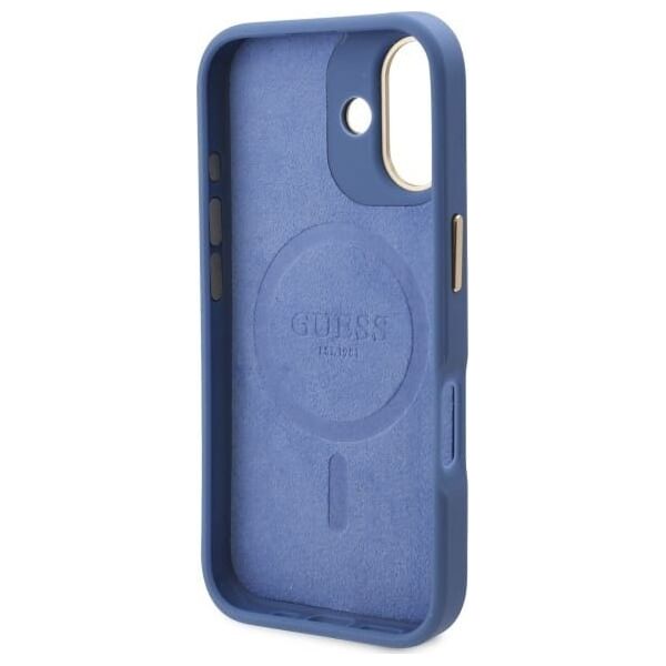 Guess Guess GUHMP16MU4GPRB iPhone 16 Plus 6.7" niebieski/blue hardcase 4G Logo Plate MagSafe