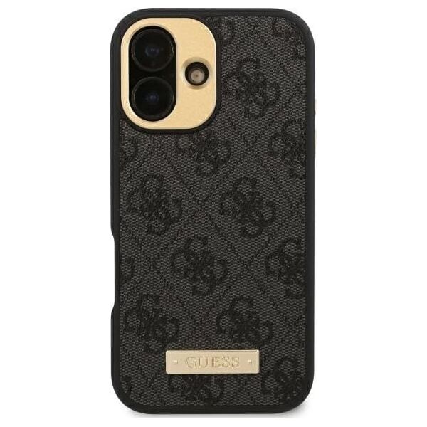 Guess Guess GUHMP16LU4GPRK iPhone 16 Pro 6.3" czarny/black hardcase 4G Logo Plate MagSafe
