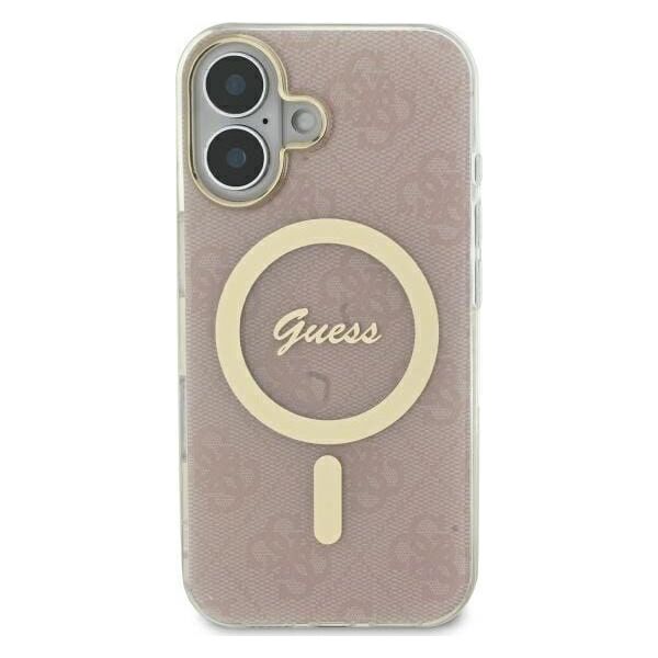 Guess Guess GUHMP16LH4STP iPhone 16 Pro 6.3" różowy/pink hardcase IML 4G MagSafe
