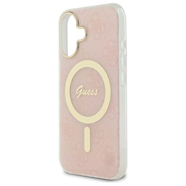 Guess Guess GUHMP16SH4STP iPhone 16 6.1" różowy/pink hardcase IML 4G MagSafe