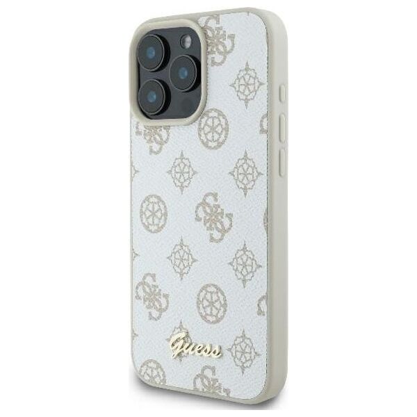 Guess Guess GUHMP16LPGPYSH iPhone 16 Pro 6.3" biały/white hardcase Peony Script Logo MagSafe