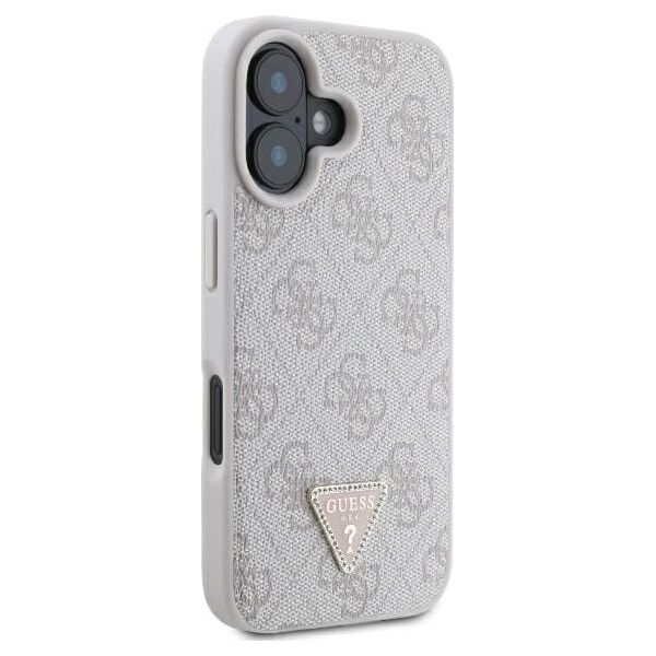 Guess Guess GUHCP16SP4TDSCPP iPhone 16 6.1" różowy/pink hardcase Leather Metal Logo Strass Crossbody