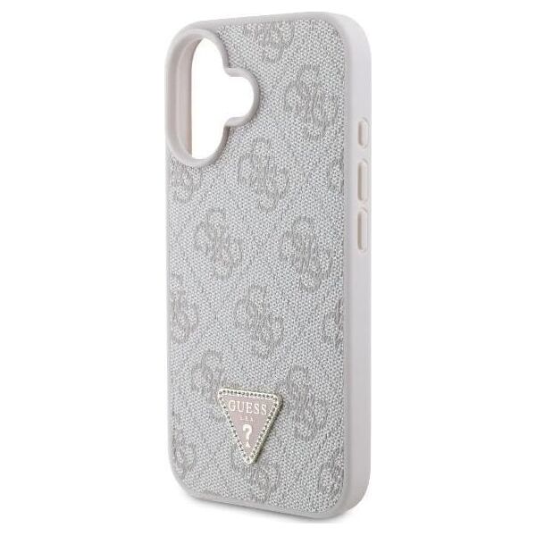 Guess Guess GUHCP16SP4TDSCPP iPhone 16 6.1" różowy/pink hardcase Leather Metal Logo Strass Crossbody