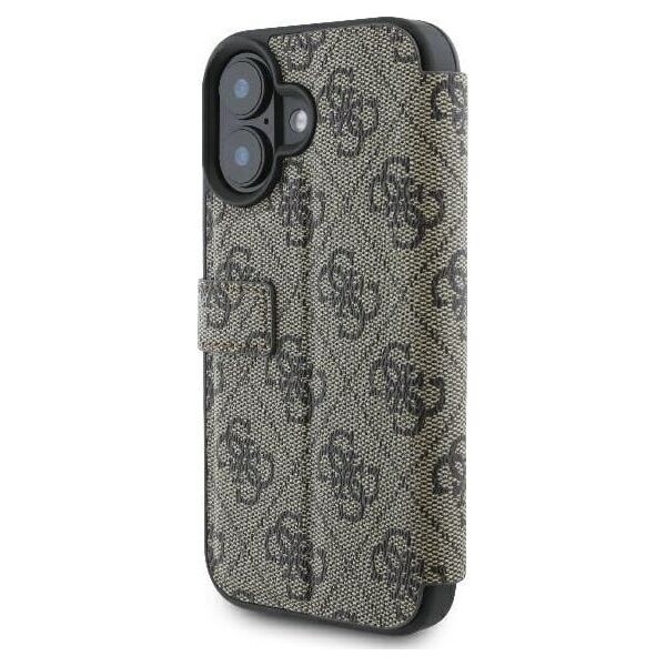 Guess Guess GUBKP16M4GMGBR iPhone 16 Plus 6.7" brązowy/brown book 4G Metal Logo