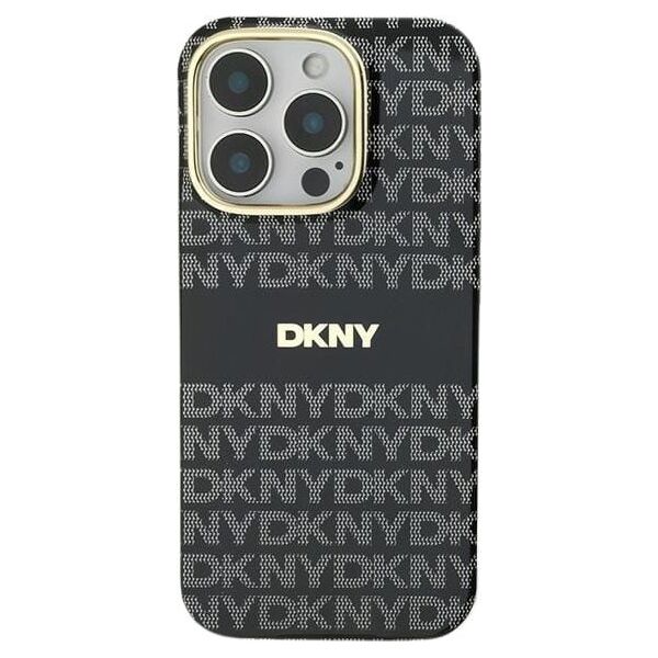 DKNY DKNY DKHMP16XHRHSEK iPhone 16 Pro Max 6.9" czarny/black hardcase Repeat Texture Pattern With Stripe
