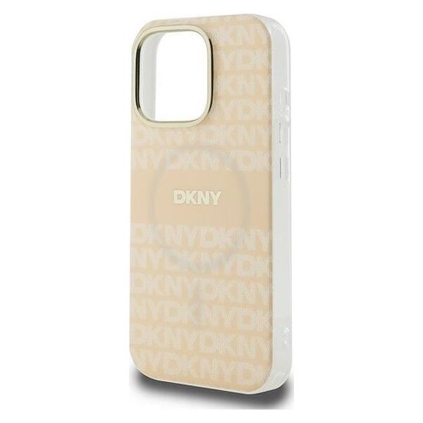 DKNY DKNY DKHMP16XHRHSEP iPhone 16 Pro Max 6.9" różowy/pink hardcase Repeat Texture Pattern With Stripe
