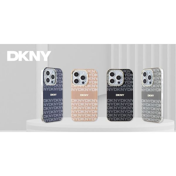 DKNY DKNY DKHMP16XHRHSEP iPhone 16 Pro Max 6.9" różowy/pink hardcase Repeat Texture Pattern With Stripe