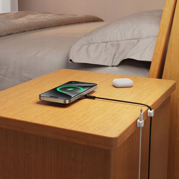 Joyroom Organizer kabli Joyroom JR-ZS368 magnetyczny - biały (6 szt.)