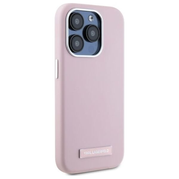 Karl Lagerfeld Karl Lagerfeld KLHMP15XPGMSRPP iPhone 15  Pro Max 6.7" różowy/pink hardcase FW Metal Plate MagSafe