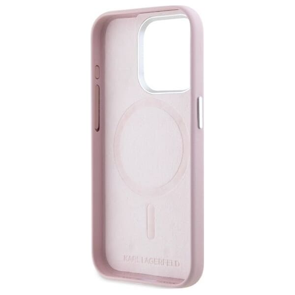 Karl Lagerfeld Karl Lagerfeld KLHMP15XPGMSRPP iPhone 15  Pro Max 6.7" różowy/pink hardcase FW Metal Plate MagSafe