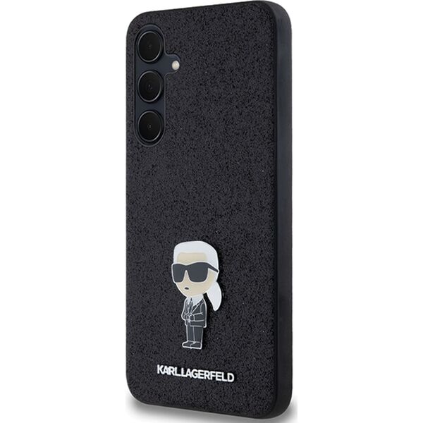 Karl Lagerfeld Karl Lagerfeld KLHCSA55GKNPSK A55 A556 czarny/black hardcase Fixed Glitter Ikonik Logo Metal Pin
