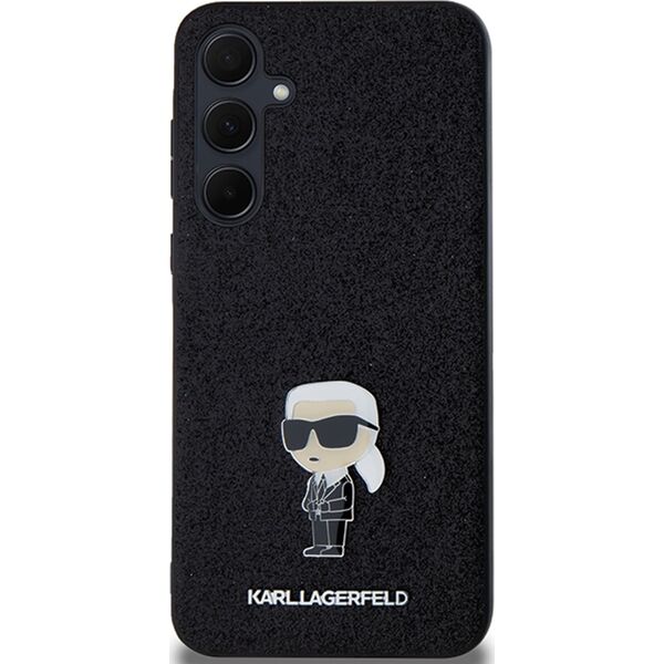 Karl Lagerfeld Karl Lagerfeld KLHCSA55GKNPSK A55 A556 czarny/black hardcase Fixed Glitter Ikonik Logo Metal Pin