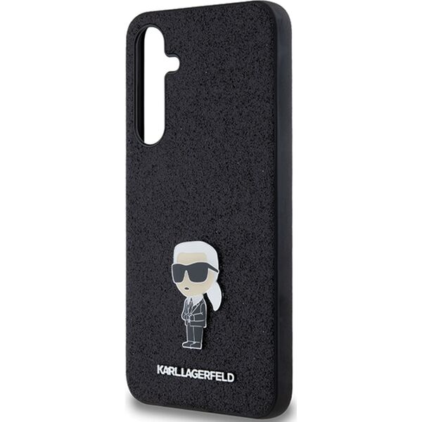 Karl Lagerfeld Karl Lagerfeld KLHCSA55GKNPSK A55 A556 czarny/black hardcase Fixed Glitter Ikonik Logo Metal Pin