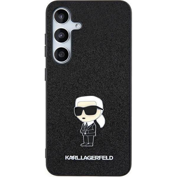Karl Lagerfeld Karl Lagerfeld KLHCSA55GKNPSK A55 A556 czarny/black hardcase Fixed Glitter Ikonik Logo Metal Pin