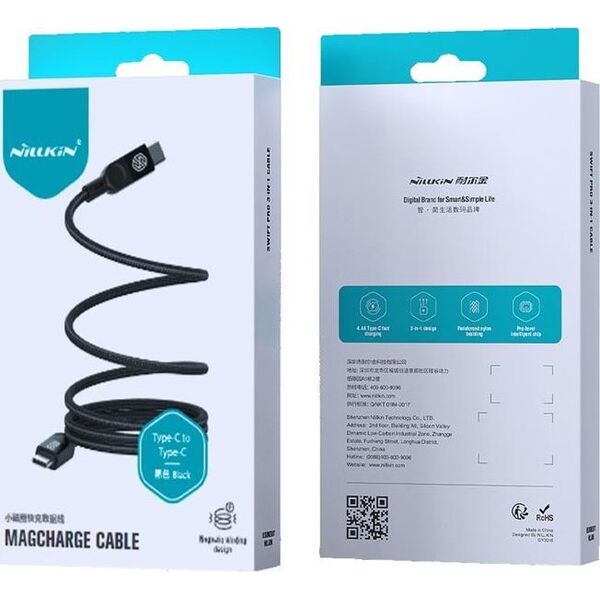 Nillkin Kabel Nillkin Data Cable MagCharge USB-C PD 100W black/czarny
