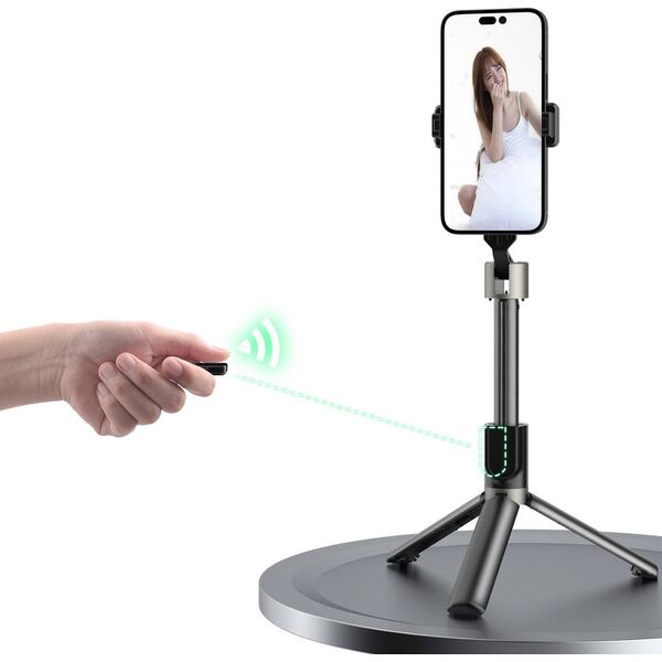 Selfie stick Dudao Kijek do selfie i statyw Dudao F18W pilot BT biały
