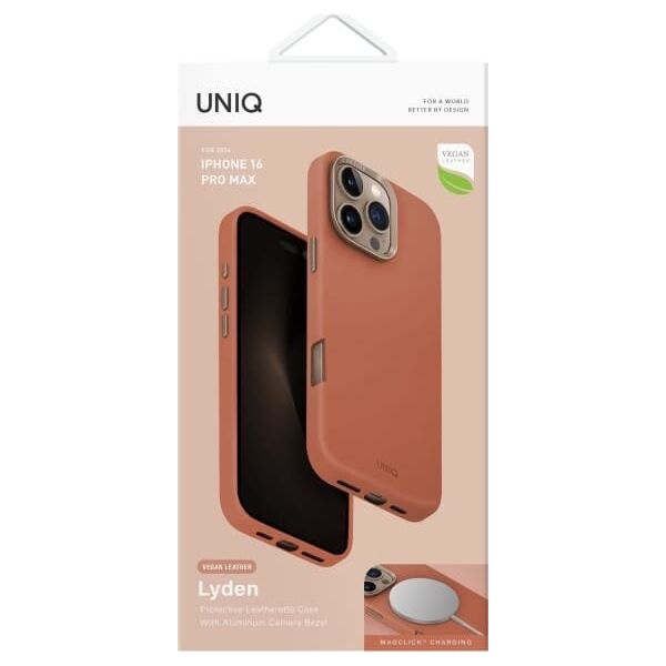 Uniq UNIQ Lyden iPhone 16 Pro Max 6.9" case Magclick Charging terracotta