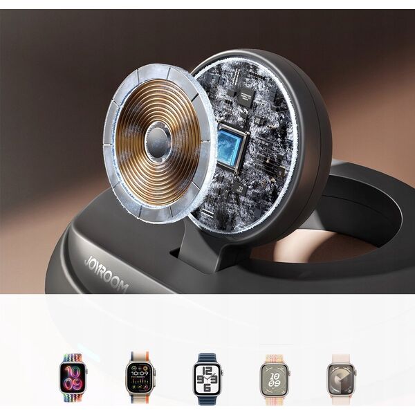 Joyroom Ładowarka Joyroom JR-W12 indukcyjna składana do zegarków Apple Watch - czarna