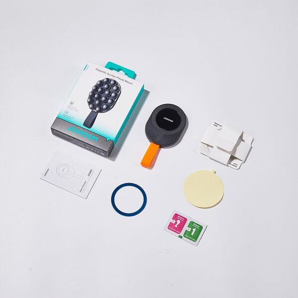 Joyroom Uchwyt Joyroom JR-ZS393-S magnetyczny z przyssawkami na telefon 4.7-7" - czarno-pomarańczowy